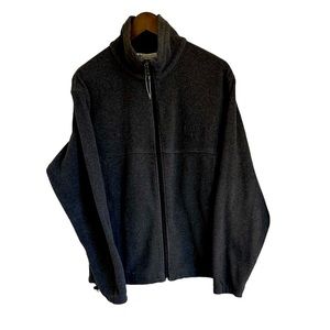 Columbia charcoal gray full zip fleece jacket men, medium